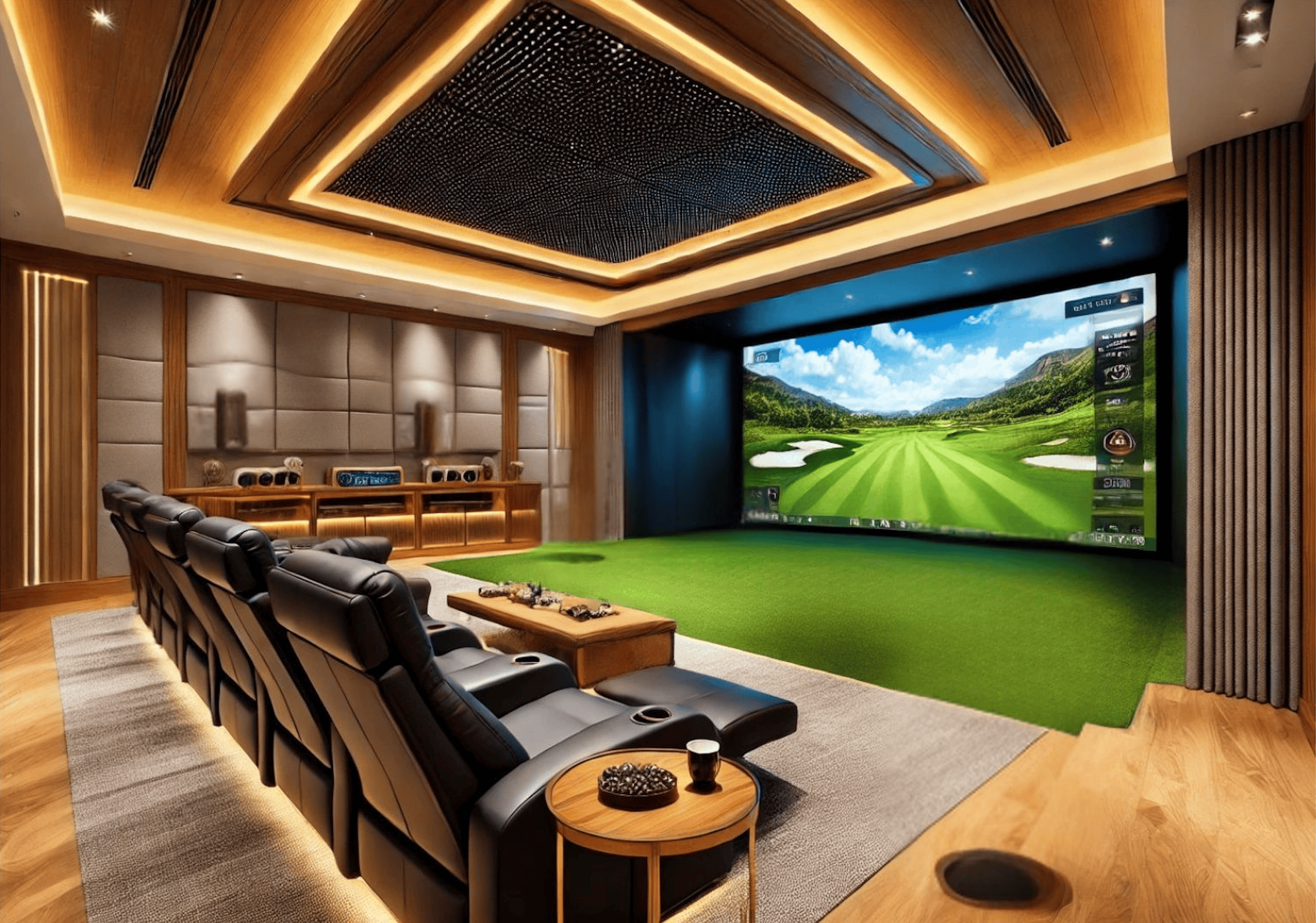 Combined Golf Sim + Home Theater